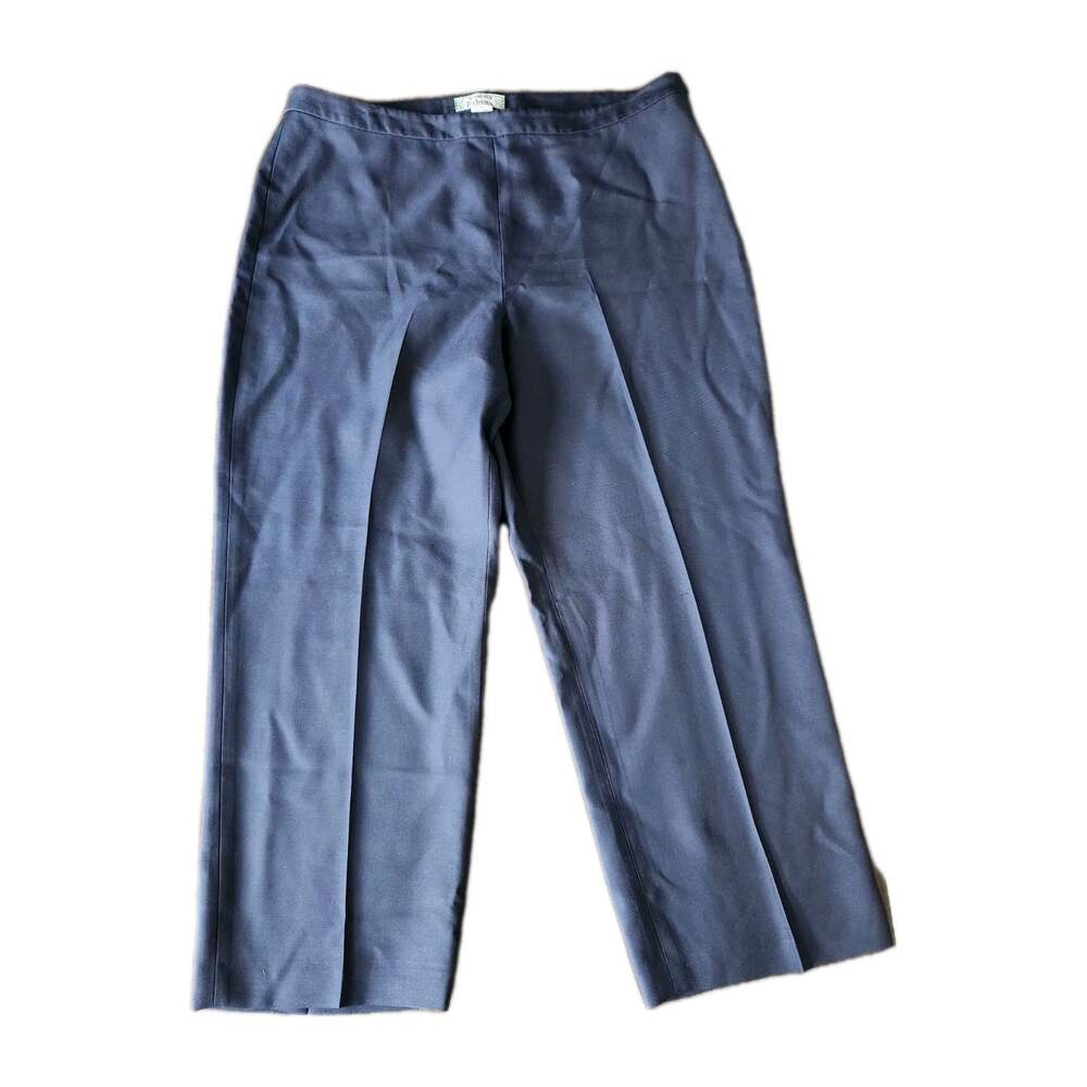 Tommy Bahama Women's 100% Silk Black Cropped Mid Rise Pants Size 10